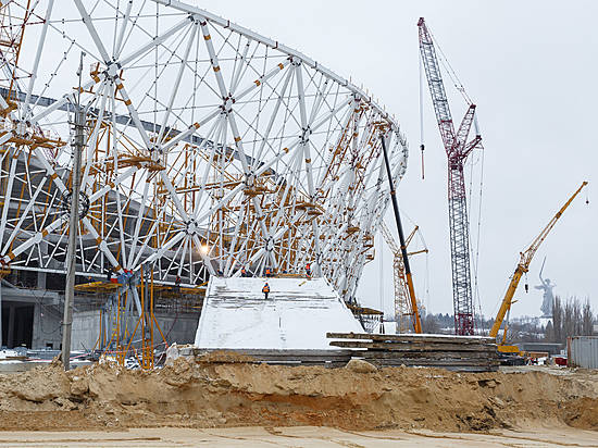 «Стройтрансгаз» опубликовал фотоотчет о строительстве стадиона «Волгоград Арена»
