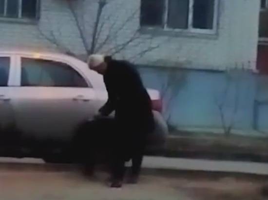 Волгоградцы сняли на видео странную женщину, прячущую на Спаратновке «клад»