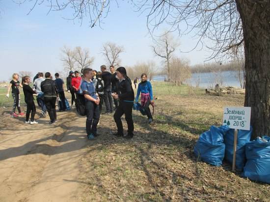 Волго-Ахтубинскую пойму очистили от пластиковых бутылок