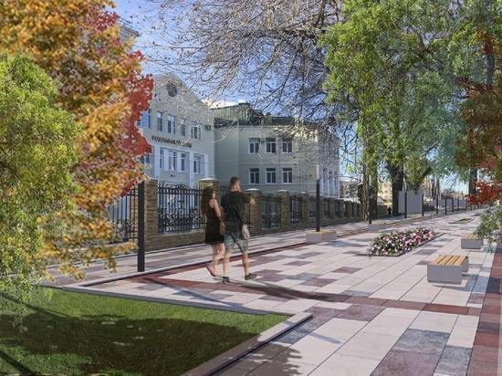В Волгограде у больницы № 7 появятся новые тротуары и зеленая зона
