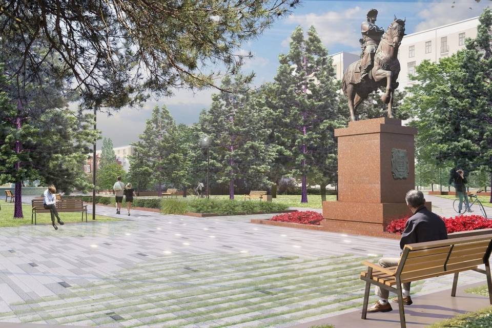 В сквере Симбирцева в Волгограде могут появиться статуи и велопарковки