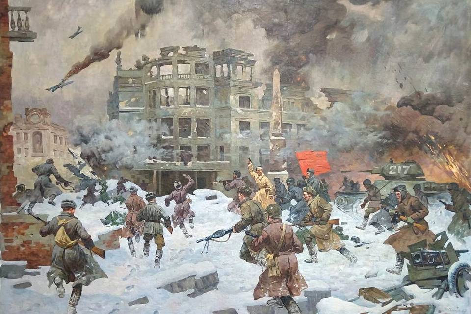 Волгоградский музей ИЗО пополнился картиной «Бой за универмаг»