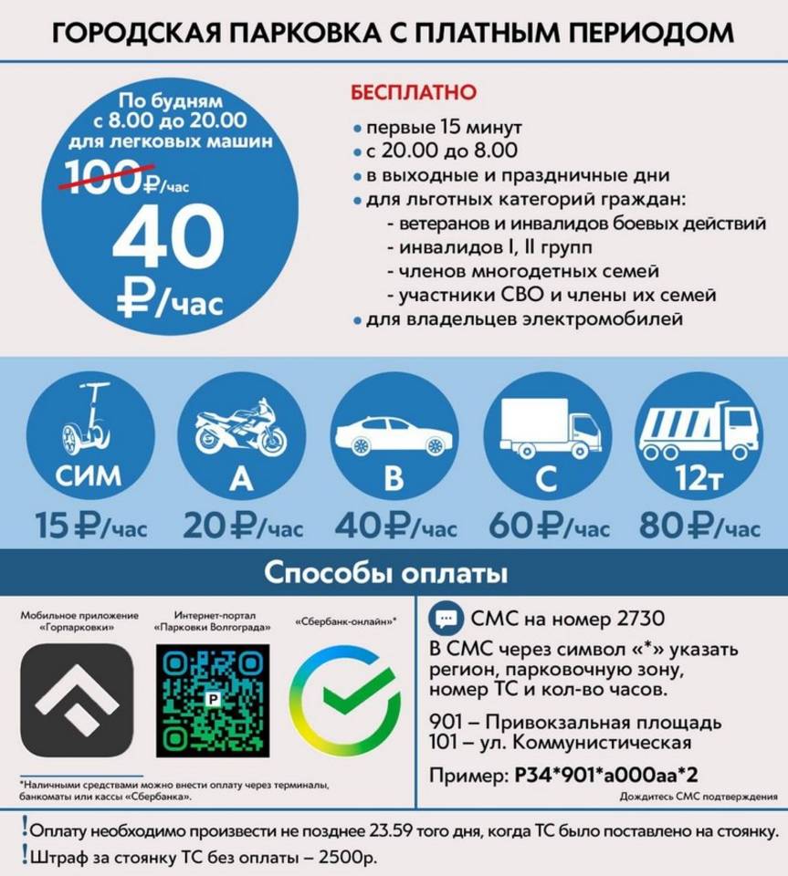 В Волгограде первая муниципальная платная парковка заработает 20 мая 2024