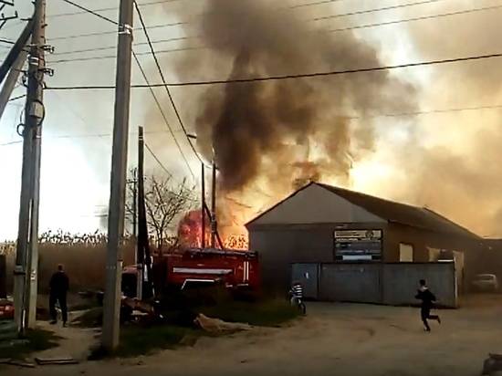 Огонь подбирается к жилым домам на юге Волгограда