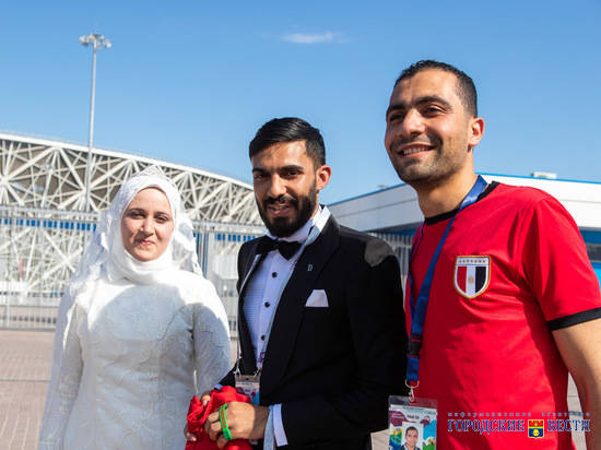 Жених и невеста из Египта поженились в Волгограде перед матчем их сборной
