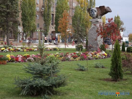 В волгоградском сквере Пушкина высаживают цветы