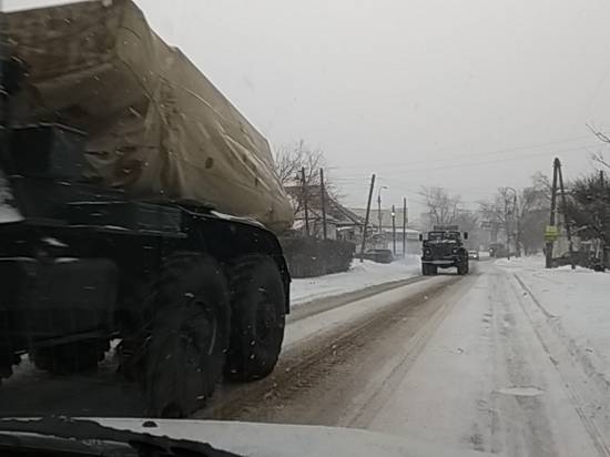 Волгоградцев удивили колонны военной техники на дорогах