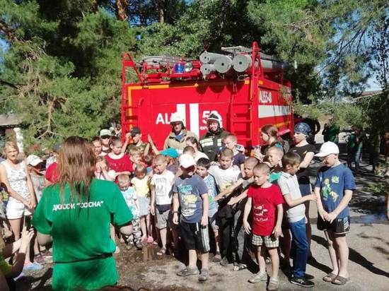 Во Фроловском районе пожарные провели занятия в детских лагерях
