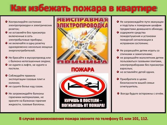 Волгоградцам напоминают правила пожарной безопасности в квартире или доме