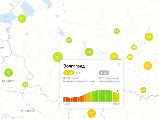 Большинство людей дома: индекс самоизоляции в Волгограде «ушел» в желтую зону