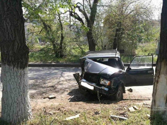 На юге Волгограда водитель погиб, врезавшись в дерево
