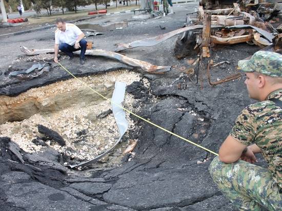Взорвавшуюся в Волгограде газовую заправку осмотрели криминалисты