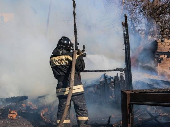 В ночном пожаре в селе Вязовка Волгоградской области пострадал человек
