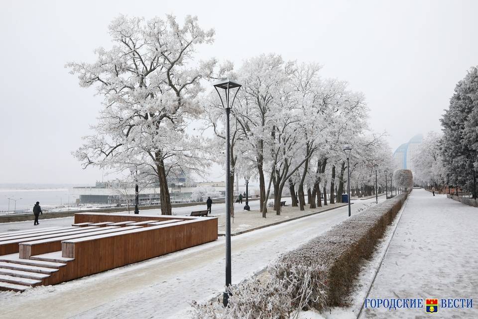 В Волгограде в воскресенье ожидается потепление и снегопад