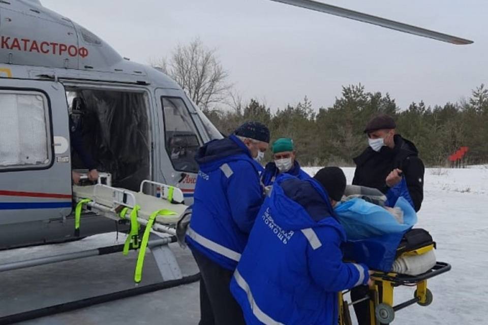 Волгоградский вертолёт санавиации совершил 30-й вылет с начала года