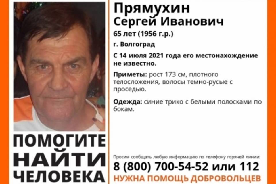 В Волгограде больше двух недель ищут 65-летнего мужчину
