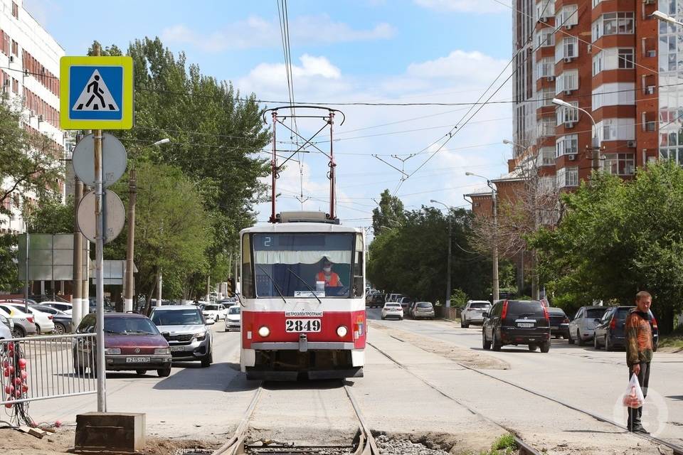 В Волгограде изменят границы движения маршрута трамвая № 2
