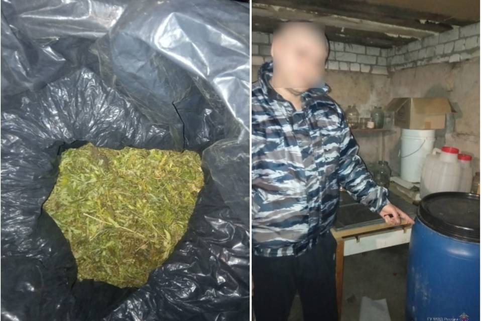 Волгоградец спрятал дома в банки и пакеты больше 13 кг конопли