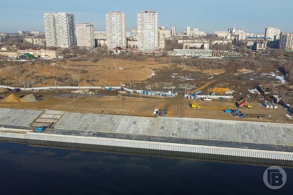 В Волгограде достроили новый участок берегоукрепления