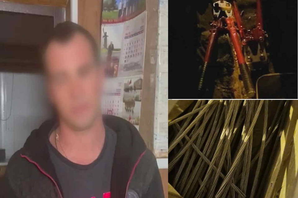 В Волгоградской области «металлист» стащил с ЛЭП 200 метров провода