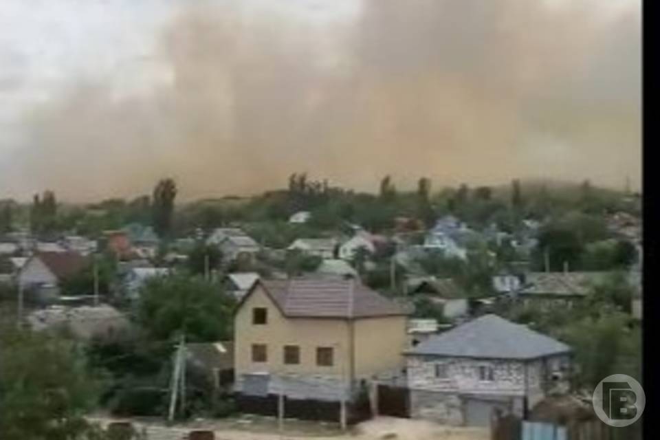 На юге Волгограда пожарные устраняют возгорание сухой травы