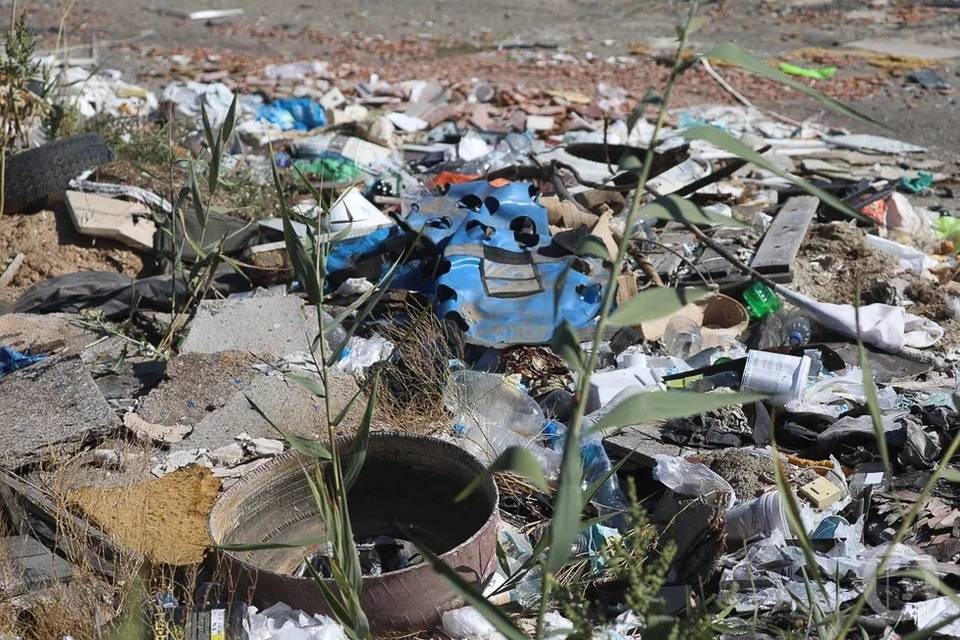 Под Волгоградом хозяин участка устроил свалку из обломков и мусора
