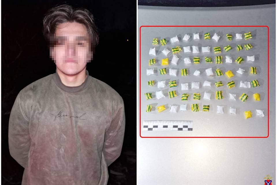 18-летнего юношу поймали с 70 свертками наркотиков у тайника в Волгограде