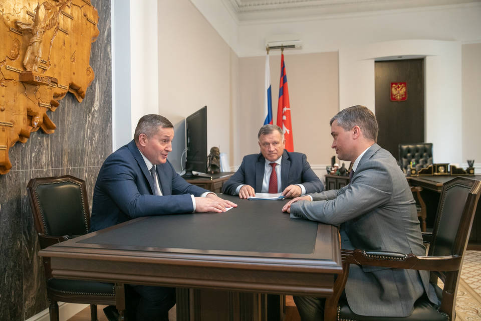 Андрей Бочаров и вице-президент ПАО «Ростелеком» на Юге Сергей Мордасов провели рабочую встречу