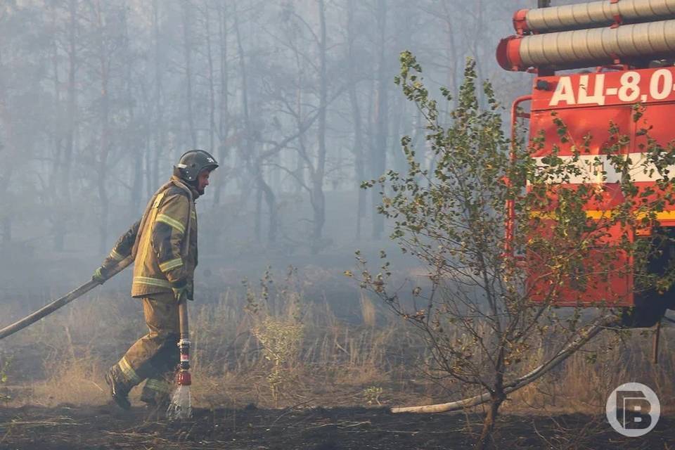 В Городищенском районе Волгоградской области вновь вспыхнул пожар