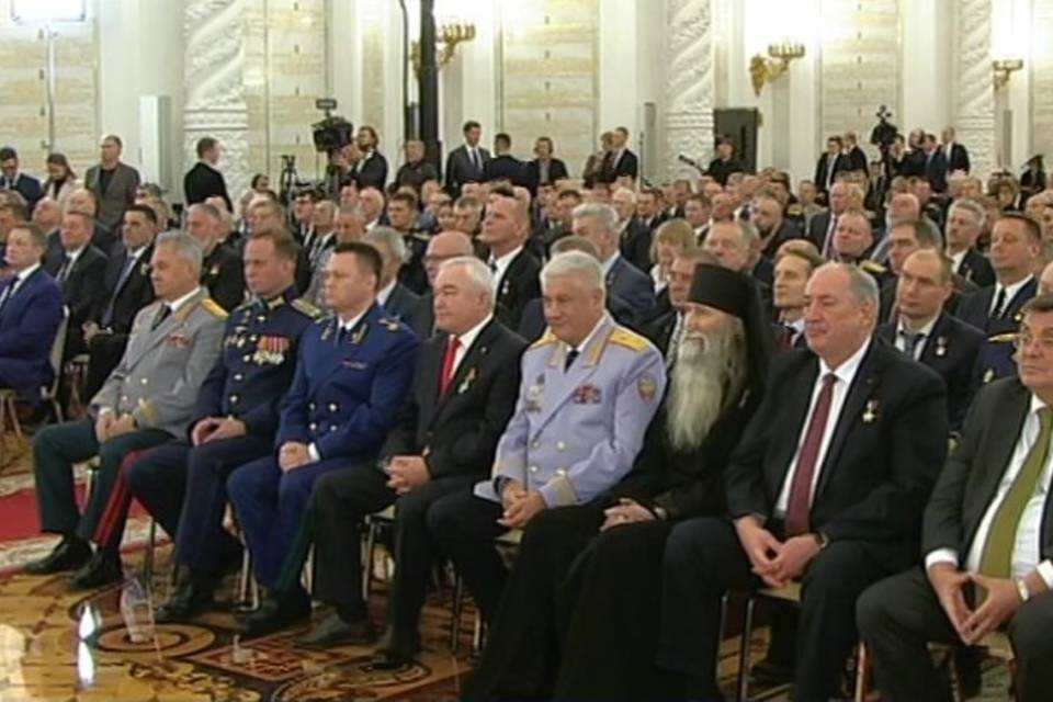 Глава Волгоградской области Герой России Андрей Бочаров участвует в торжественном собрании в Кремле