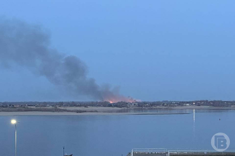 Ночью волгоградские пожарные потушили загоревшийся остров Сарпинский