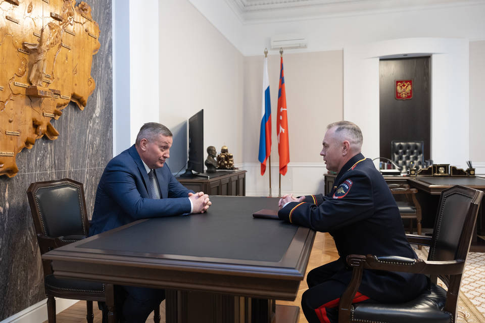 Бочаров провел рабочую встречу с новым руководителем волгоградской полиции