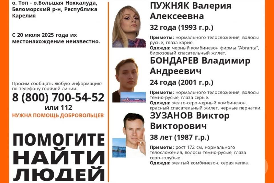 Шторм в Белом море: названы имена троих пропавших байдарочников из Волгограда