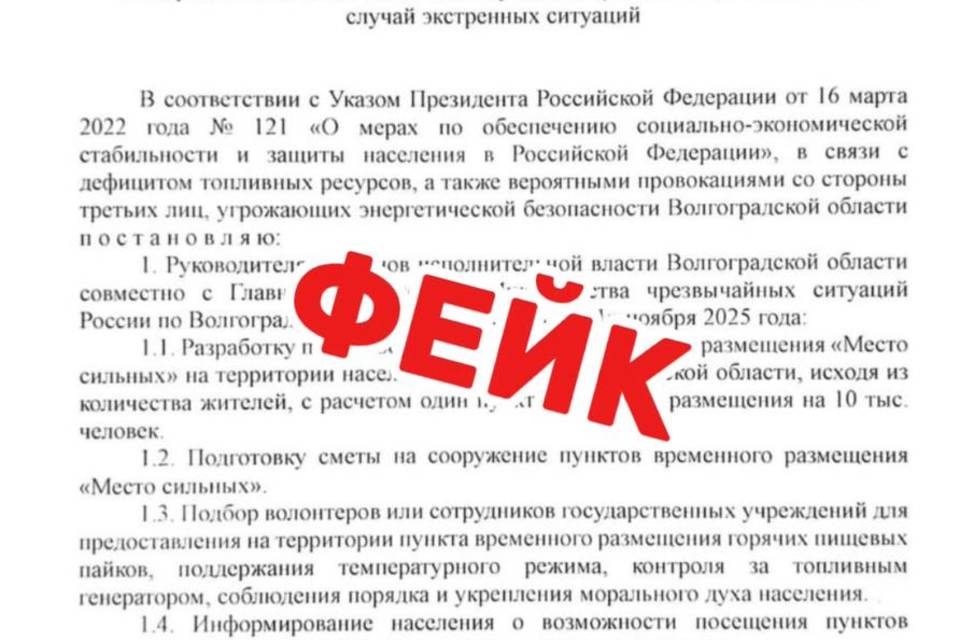 Волгоградцев просят не верить фейковому постановлению губернатора
