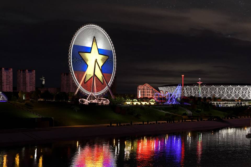 «Звезда Сталинграда»: в Центральном парке Волгограда строят уникальное колесо
