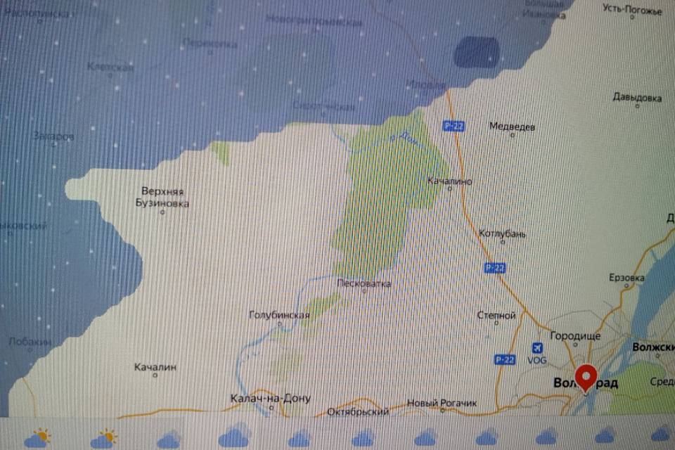 Снежный шторм идет на Волгоград