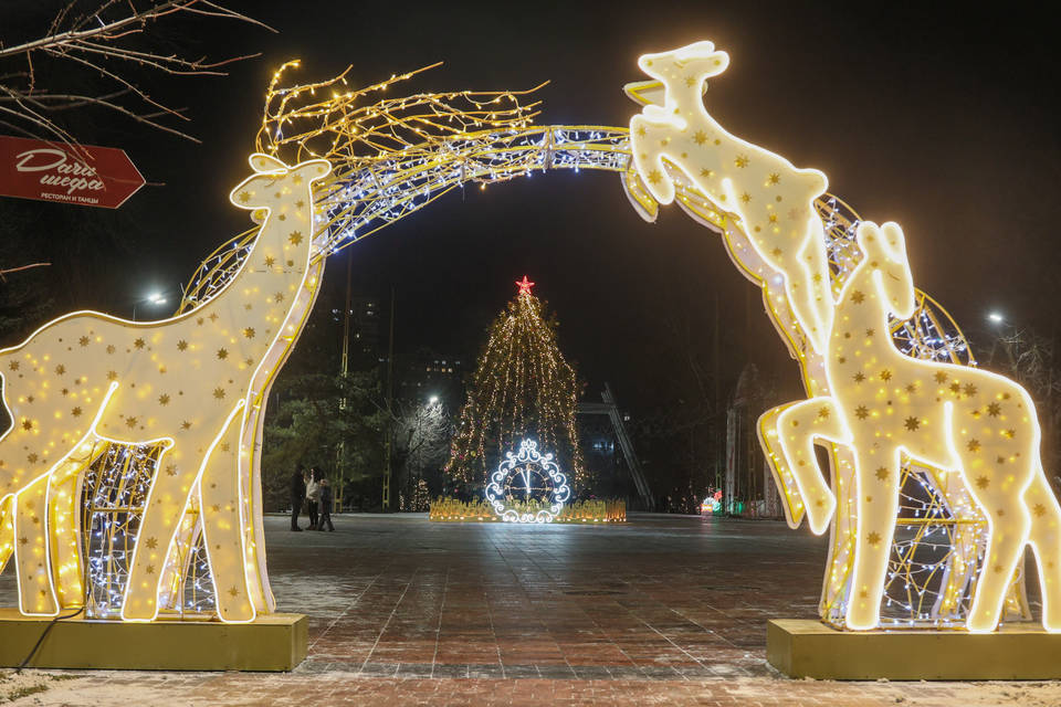 В Комсомольском саду в Волгограде проводится новогодний квест
