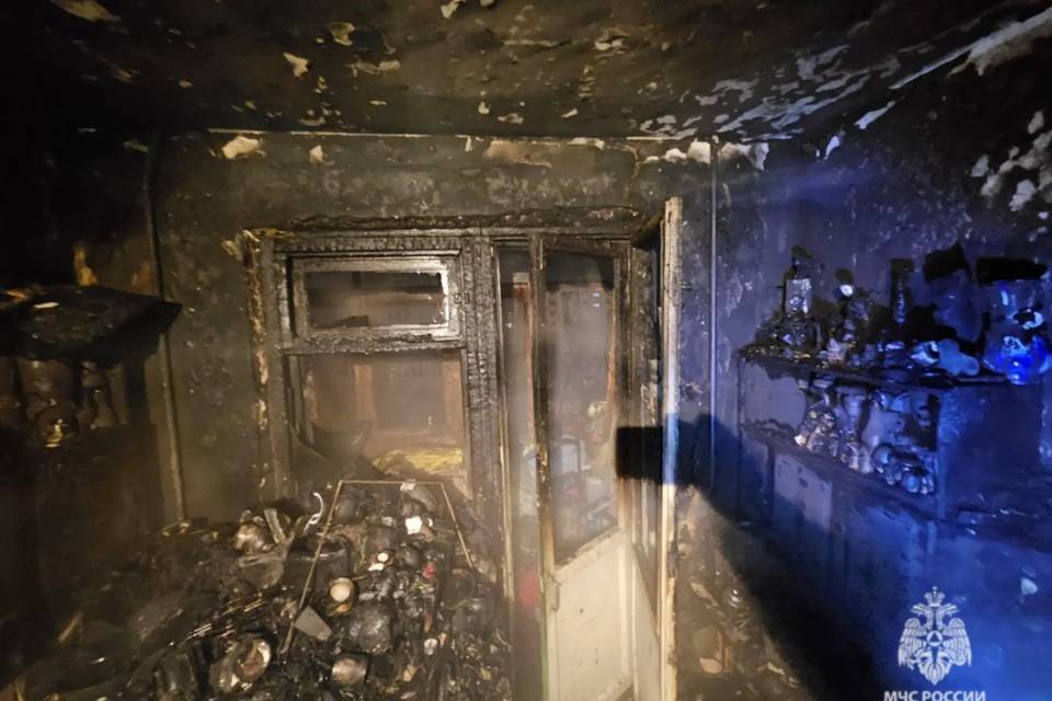Квартира сгорела на севере Волгограда в ночь на 28 января