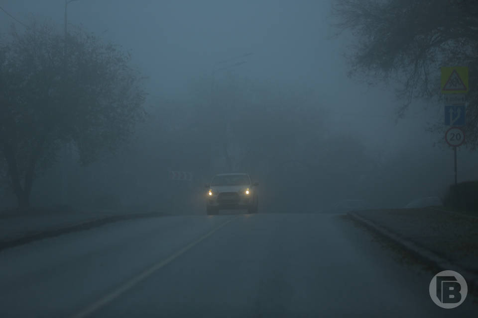 Под Волгоградом ГАИ закрыла окутанную туманом трассу на Саратов