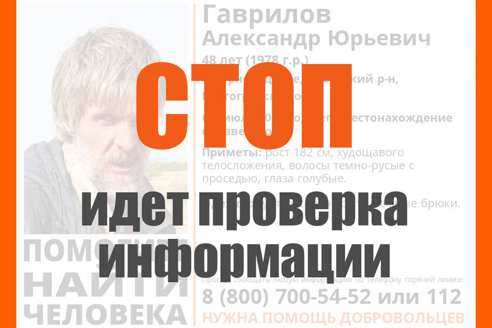 Приостановлены поиски Александра Гаврилова, пропавшего в Волгоградской области