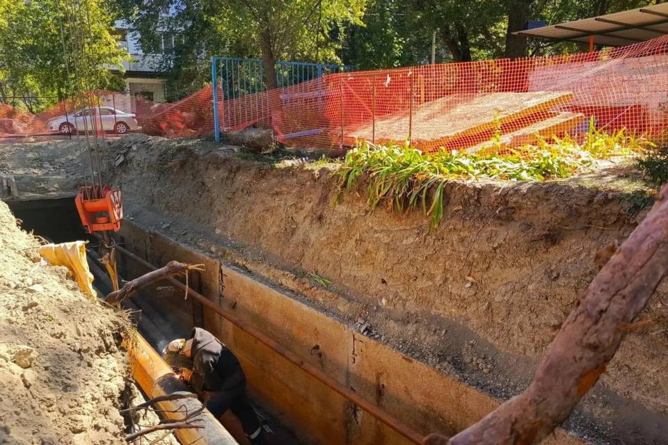 Около 80 метров теплосети заменили спустя почти 30 лет в центре Волгограда