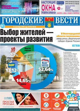 газета «Городские вести» №98 от 13.09.2018