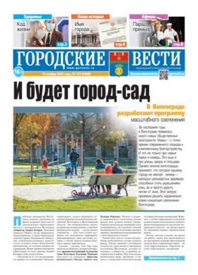 газета «Городские вести» №125 от 11.11.2021