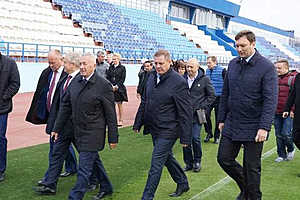 Во время поездки в Волгоград сенаторы осмотрели стадион «Зенит»